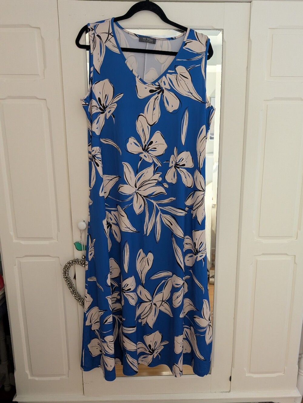 Mr Max Blue Floral Sleeveless Maxi Dress